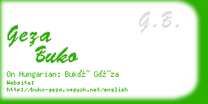 geza buko business card